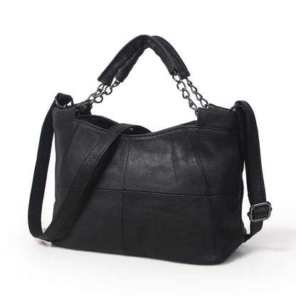 Retro Women Portable Shoulder Underarm Tote Bag 2024 New Genuine Leather Top-Handle Bags Fashion Chains Purses Clutch Female