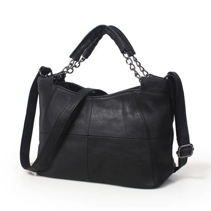 Retro Women Portable Shoulder Underarm Tote Bag 2024 New Genuine Leather Top-Handle Bags Fashion Chains Purses Clutch Female