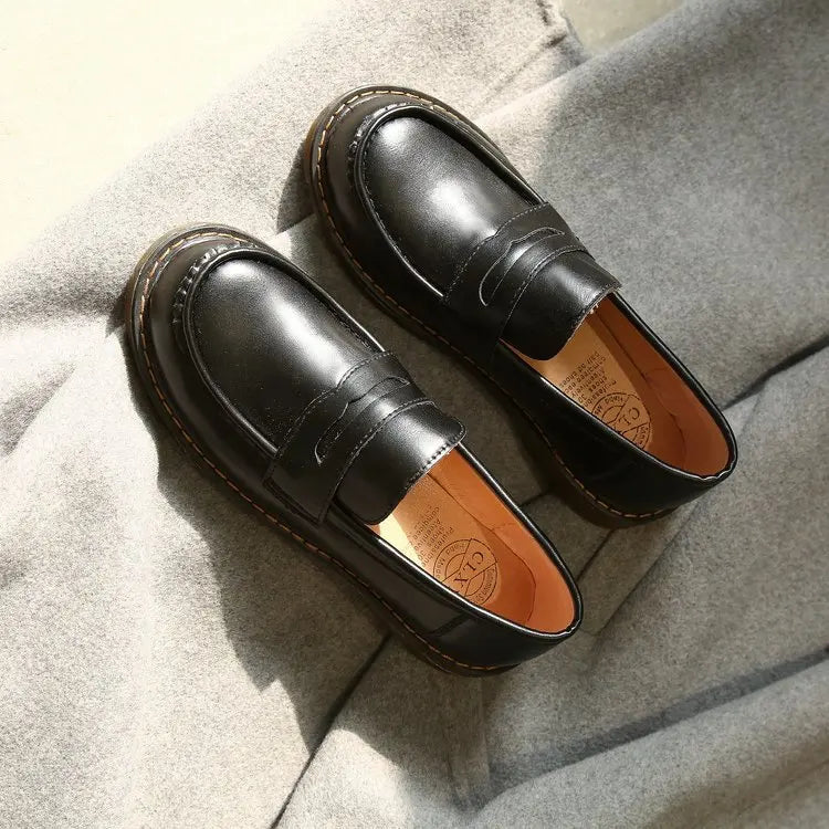Retro Women Shoes Girl Student JK Shoes TPR Low heels Loafers Shallow Casual Shoes