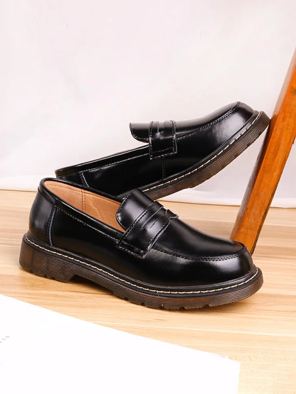 Retro Women Shoes Girl Student JK Shoes TPR Low heels Loafers Shallow Casual Shoes