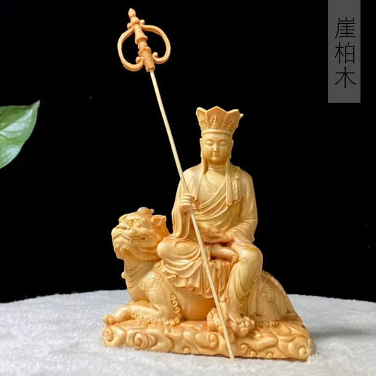 Retro Wood Carving  Craft Ksitigarbha Buddha Statue ,Tibetan Suppliers Home Putting Decorations Figurines