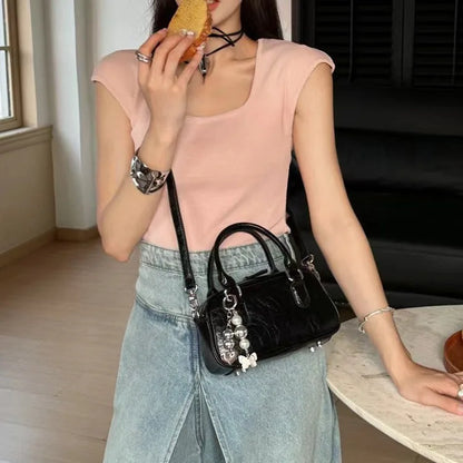 Retro handbag with niche design, exquisite handbag, mini hand-held bowling bag