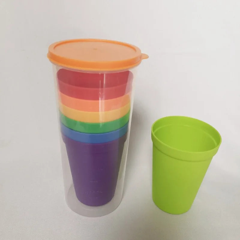 Reusable Mug Plastic Cups, Water Battle Set, Picnic Travel, Trendy, Funny Portable, Rainbow Suit Cup, Party Kids Drink Cup