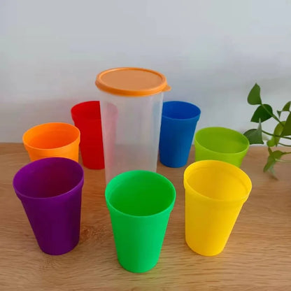 Reusable Mug Plastic Cups, Water Battle Set, Picnic Travel, Trendy, Funny Portable, Rainbow Suit Cup, Party Kids Drink Cup