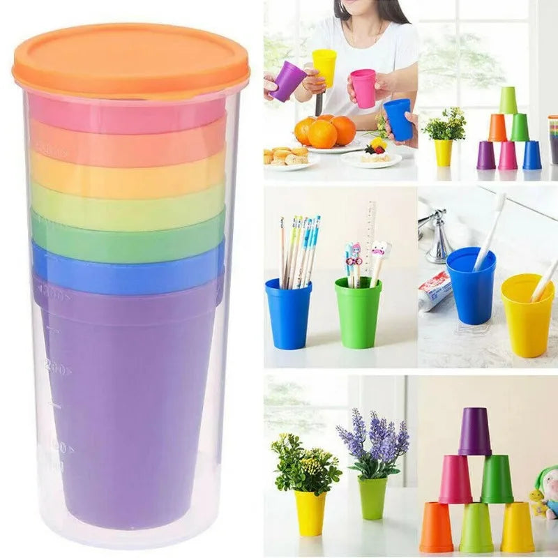 Reusable Mug Plastic Cups, Water Battle Set, Picnic Travel, Trendy, Funny Portable, Rainbow Suit Cup, Party Kids Drink Cup