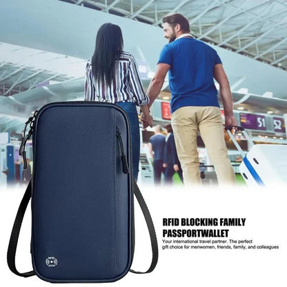Rfid Blocking Passport Case Travel Document Organizer With Zippe Family Passport Holder Wallet For Cards Boarding Pass