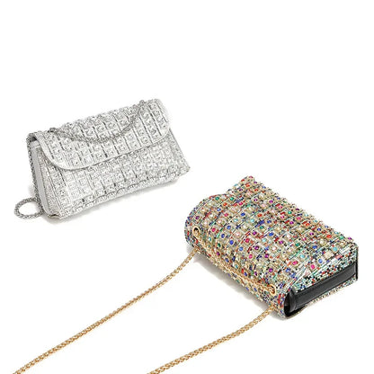 Rhinestone Bag Full of Diamonds 2024 New Fashion Dionysus Bags High-end Small Shoulder Bag with Diamonds Women's Bag Chain Bags