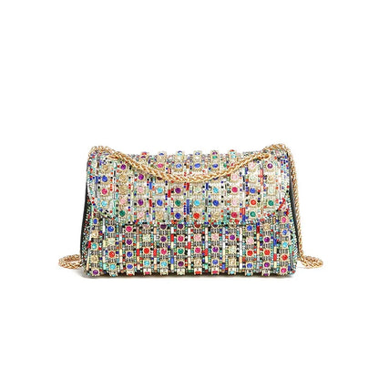 Rhinestone Bag Full of Diamonds 2024 New Fashion Dionysus Bags High-end Small Shoulder Bag with Diamonds Women's Bag Chain Bags
