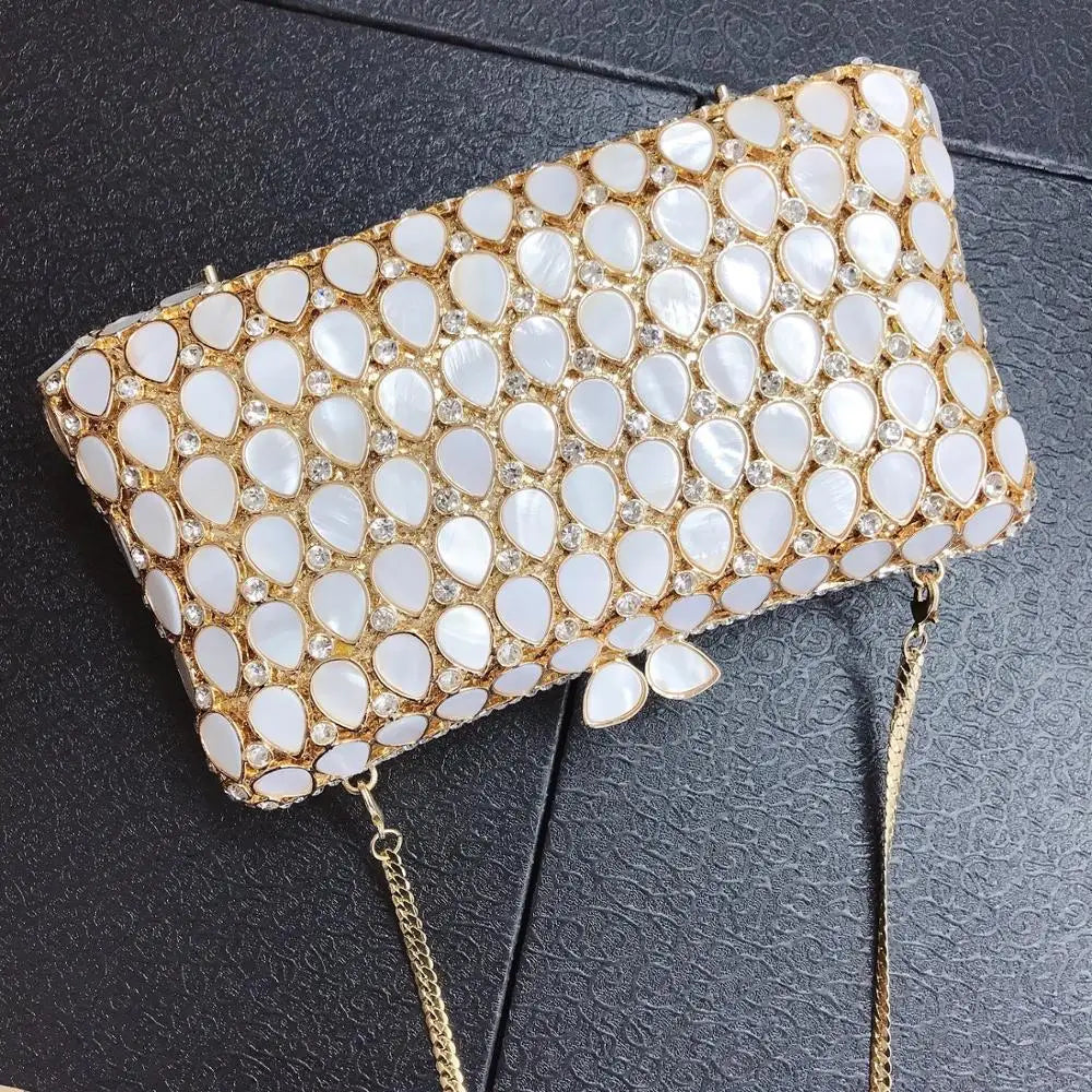 Rhinestone Evening Bag Clutches for Women Luxury shell Crystal Diamond Evening Bag Clutches Wedding Bags Luxury Bag for lady
