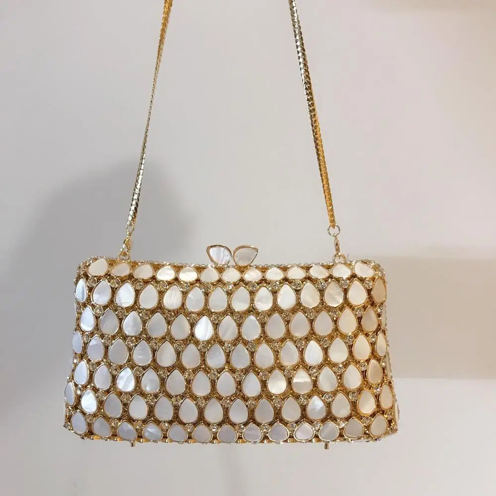 Rhinestone Evening Bag Clutches for Women Luxury shell Crystal Diamond Evening Bag Clutches Wedding Bags Luxury Bag for lady