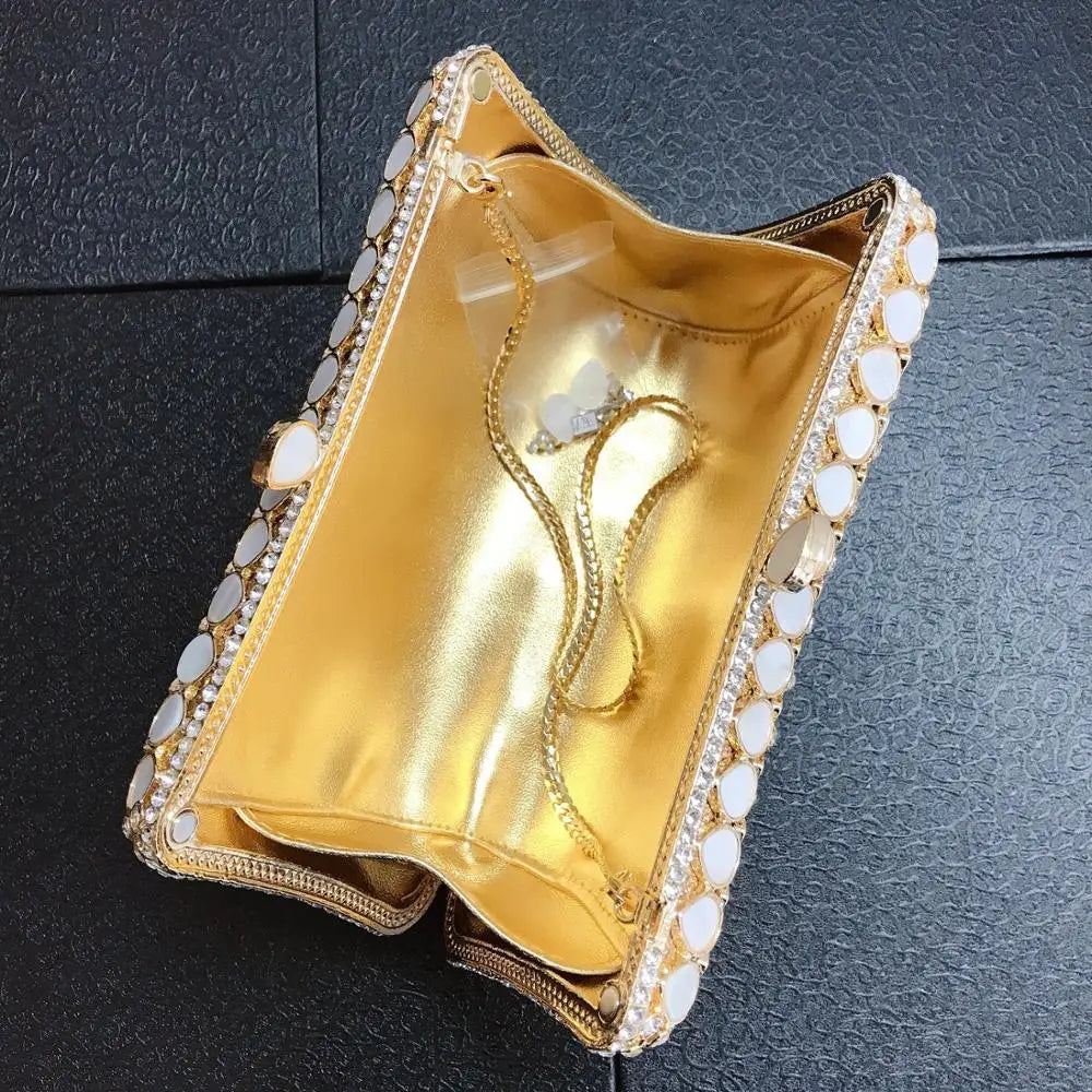 Rhinestone Evening Bag Clutches for Women Luxury shell Crystal Diamond Evening Bag Clutches Wedding Bags Luxury Bag for lady