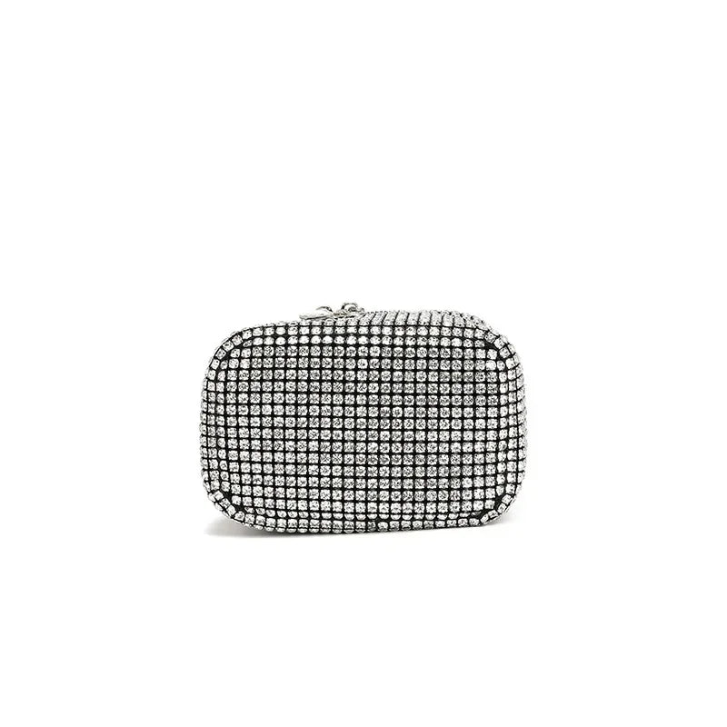 Rhinestone Women's Bag 2024 Spring New Model Full of Diamonds Free Chain Cosmetic Bags Crossbody Bag Niche Handbag