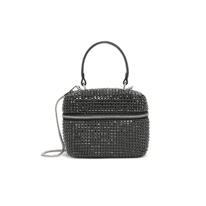 Rhinestone Women's Bag 2024 Spring New Model Full of Diamonds Free Chain Cosmetic Bags Crossbody Bag Niche Handbag