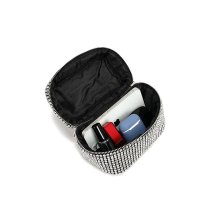 Rhinestone Women's Bag 2024 Spring New Model Full of Diamonds Free Chain Cosmetic Bags Crossbody Bag Niche Handbag