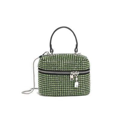 Rhinestone Women's Bag 2024 Spring New Model Full of Diamonds Free Chain Cosmetic Bags Crossbody Bag Niche Handbag