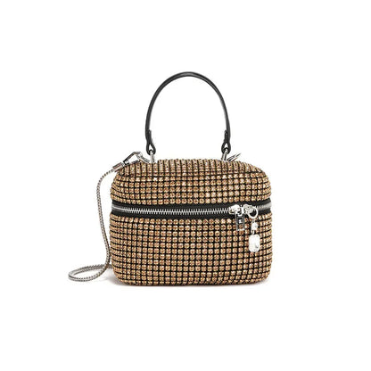Rhinestone Women's Bag 2024 Spring New Model Full of Diamonds Free Chain Cosmetic Bags Crossbody Bag Niche Handbag
