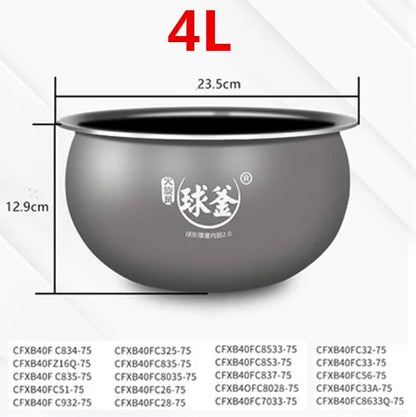 Rice Cooker Liner for SUPOR Pressure Cooker Lnner Pot Rice Cooker Pressure Cooker Black pot Inner Pot Non-stick Pot Inner Pot