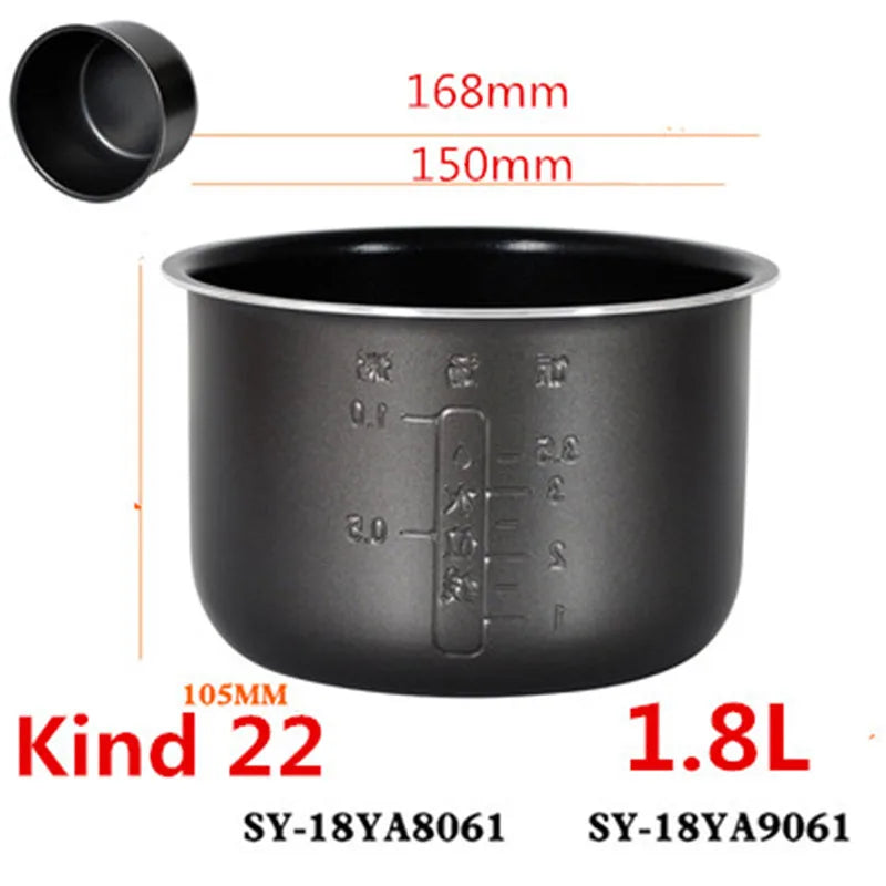 Rice Cooker Liner for SUPOR Pressure Cooker Lnner Pot Rice Cooker Pressure Cooker Black pot Inner Pot Non-stick Pot Inner Pot