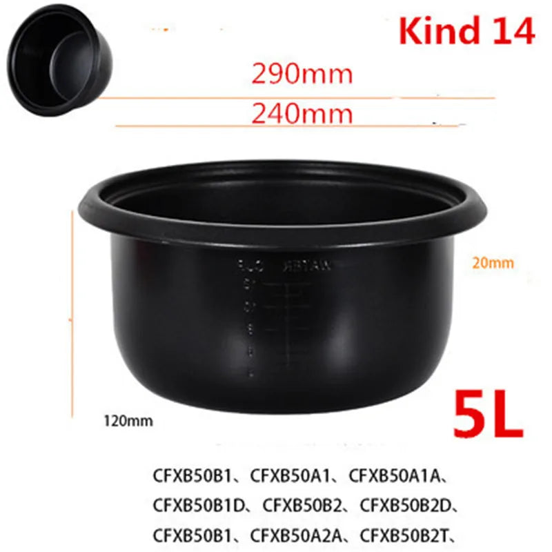 Rice Cooker Liner for SUPOR Pressure Cooker Lnner Pot Rice Cooker Pressure Cooker Black pot Inner Pot Non-stick Pot Inner Pot