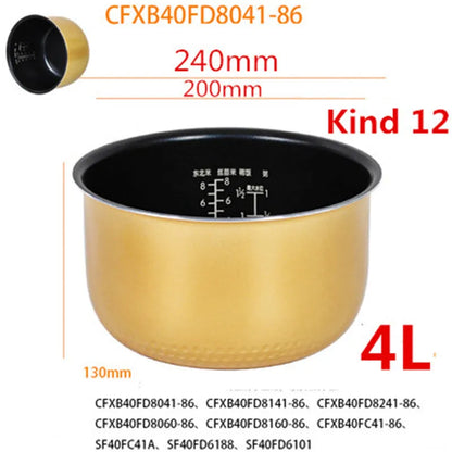 Rice Cooker Liner for SUPOR Pressure Cooker Lnner Pot Rice Cooker Pressure Cooker Black pot Inner Pot Non-stick Pot Inner Pot
