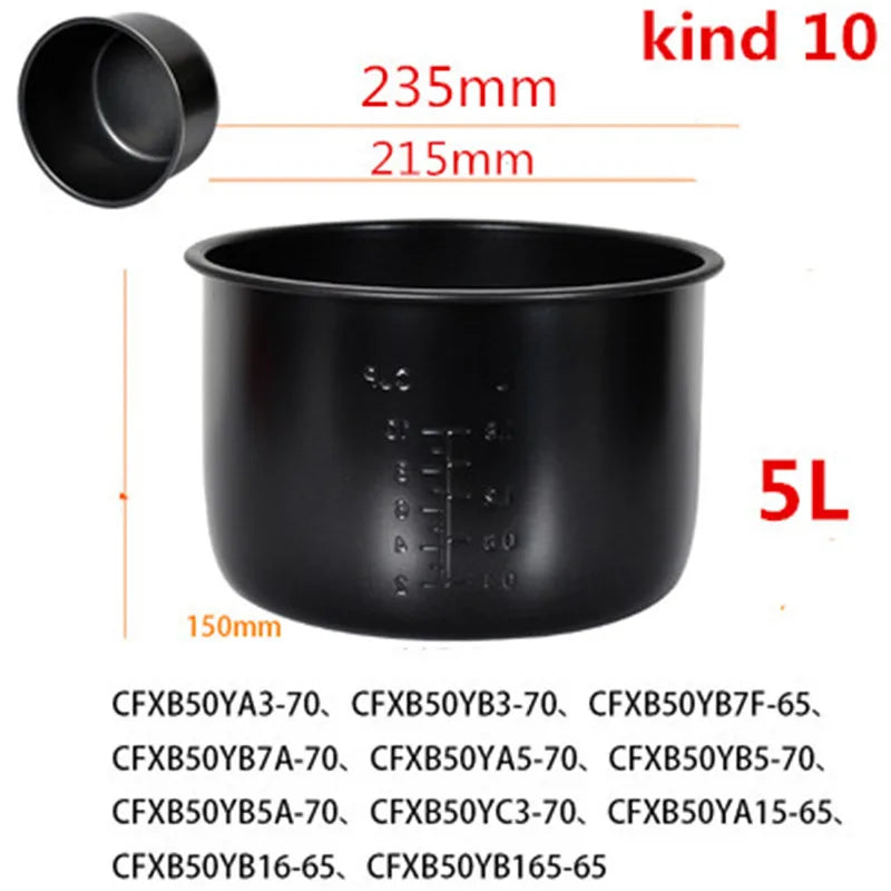 Rice Cooker Liner for SUPOR Pressure Cooker Lnner Pot Rice Cooker Pressure Cooker Black pot Inner Pot Non-stick Pot Inner Pot