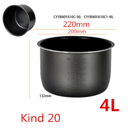 Rice Cooker Liner for SUPOR Pressure Cooker Lnner Pot Rice Cooker Pressure Cooker Black pot Inner Pot Non-stick Pot Inner Pot