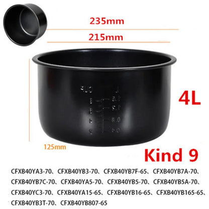 Rice Cooker Liner for SUPOR Pressure Cooker Lnner Pot Rice Cooker Pressure Cooker Black pot Inner Pot Non-stick Pot Inner Pot