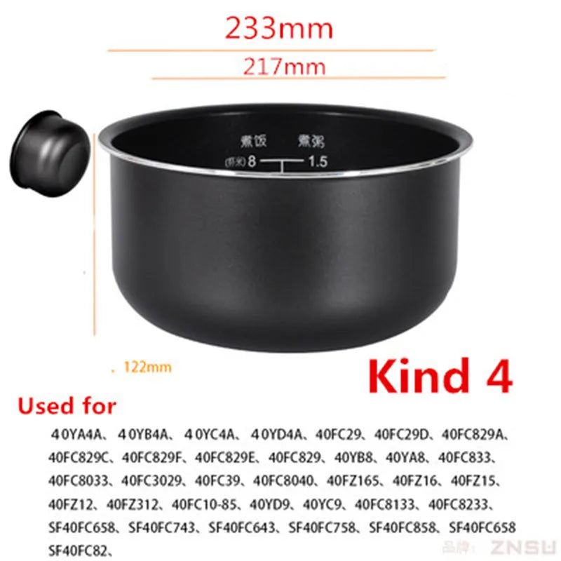 Rice Cooker Liner for SUPOR Pressure Cooker Lnner Pot Rice Cooker Pressure Cooker Black pot Inner Pot Non-stick Pot Inner Pot
