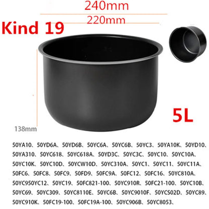 Rice Cooker Liner for SUPOR Pressure Cooker Lnner Pot Rice Cooker Pressure Cooker Black pot Inner Pot Non-stick Pot Inner Pot