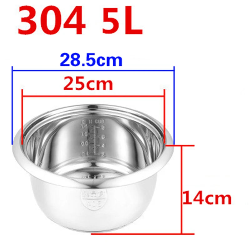 Rice Cooker Non-stick Inner Cooking Pot Liner Container Replacement Accessories for 2-6L Rice Cooker kitchen food cooker lids