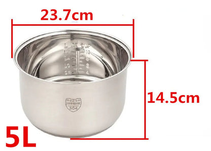 Rice Cooker Non-stick Inner Cooking Pot Liner Container Replacement Accessories for 2-6L Rice Cooker kitchen food cooker lids