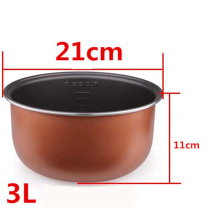 Rice Cooker Non-stick Inner Cooking Pot Liner Container Replacement Accessories for 2-6L Rice Cooker kitchen food cooker lids