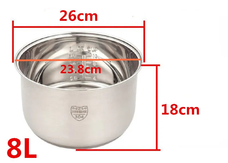 Rice Cooker Non-stick Inner Cooking Pot Liner Container Replacement Accessories for 2-6L Rice Cooker kitchen food cooker lids