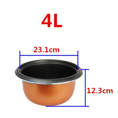 Rice Cooker Non-stick Inner Cooking Pot Liner Container Replacement Accessories for 2-6L Rice Cooker kitchen food cooker lids