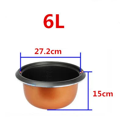 Rice Cooker Non-stick Inner Cooking Pot Liner Container Replacement Accessories for 2-6L Rice Cooker kitchen food cooker lids