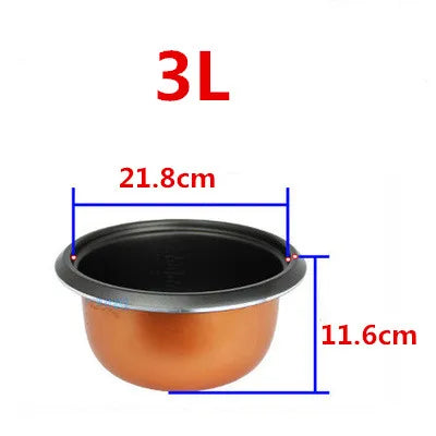 Rice Cooker Non-stick Inner Cooking Pot Liner Container Replacement Accessories for 2-6L Rice Cooker kitchen food cooker lids