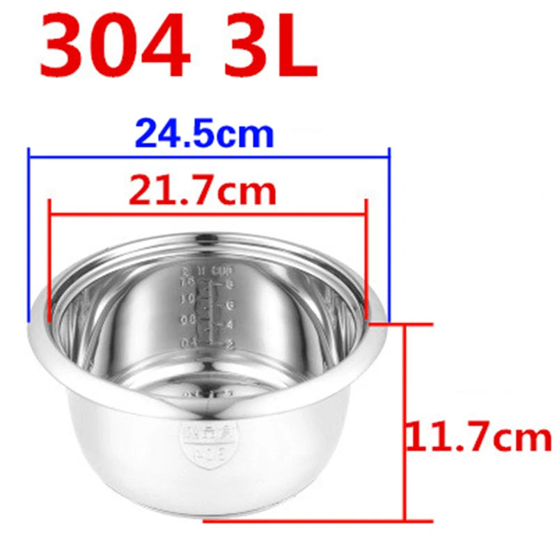 Rice Cooker Non-stick Inner Cooking Pot Liner Container Replacement Accessories for 2-6L Rice Cooker kitchen food cooker lids