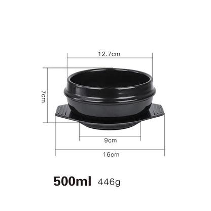 Rice Pot Korean Mixed Stone Pot Stone Pot Cuisine Casserole High Temperature Potted Rice Pots Cooking Soup Pot Tableware