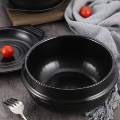 Rice Pot Korean Mixed Stone Pot Stone Pot Cuisine Casserole High Temperature Potted Rice Pots Cooking Soup Pot Tableware