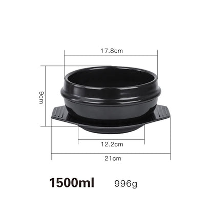 Rice Pot Korean Mixed Stone Pot Stone Pot Cuisine Casserole High Temperature Potted Rice Pots Cooking Soup Pot Tableware
