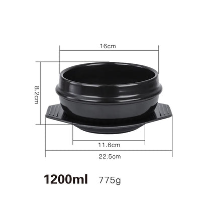 Rice Pot Korean Mixed Stone Pot Stone Pot Cuisine Casserole High Temperature Potted Rice Pots Cooking Soup Pot Tableware