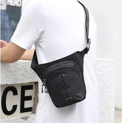 Rider Drop Leg Bag Waist Fanny Pack for Men Motorcycle Travel Assault Male Nylon Belt Messenger Cross Body Thigh Hip Bags
