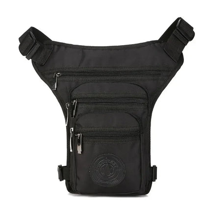 Rider Motorcycle Leg Bag for Men Nylon Cross Body Military Multi-Pockets Male Messenger Shoulder Waist Fanny Pack Bags