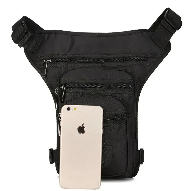 Rider Motorcycle Leg Bag for Men Nylon Cross Body Military Multi-Pockets Male Messenger Shoulder Waist Fanny Pack Bags