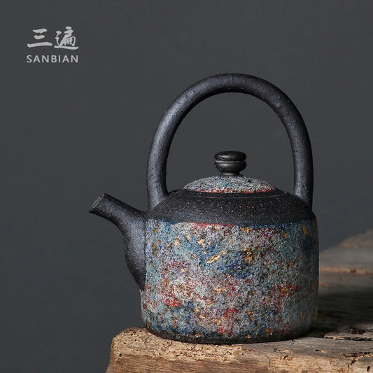 Rock Mine Firewood Tea Kettle Ceramic Household Kung Fu Tea Set Teapot Tea Cooker Tea Kettle Single Teapot