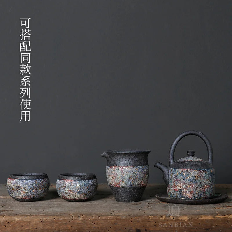 Rock Mine Firewood Tea Kettle Ceramic Household Kung Fu Tea Set Teapot Tea Cooker Tea Kettle Single Teapot