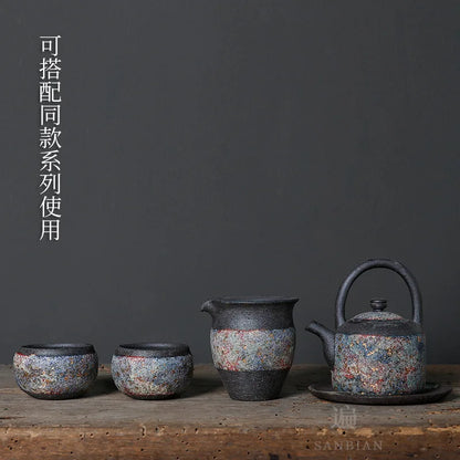 Rock Mine Firewood Tea Kettle Ceramic Household Kung Fu Tea Set Teapot Tea Cooker Tea Kettle Single Teapot