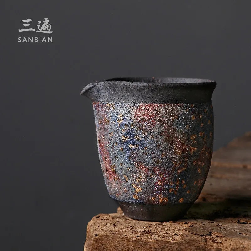 Rock Mine Old Rock Clay Pitcher Japanese Fair Mug Handmade Tea Serving Pot Fair Mug Stoneware Kung fu tea utensils