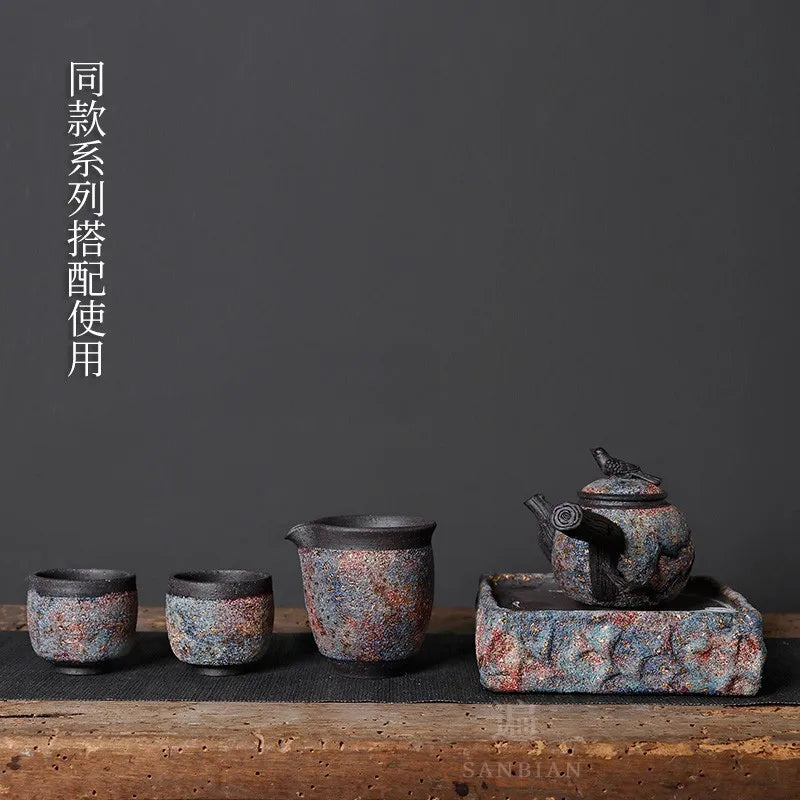 Rock Mine Old Rock Clay Pitcher Japanese Fair Mug Handmade Tea Serving Pot Fair Mug Stoneware Kung fu tea utensils