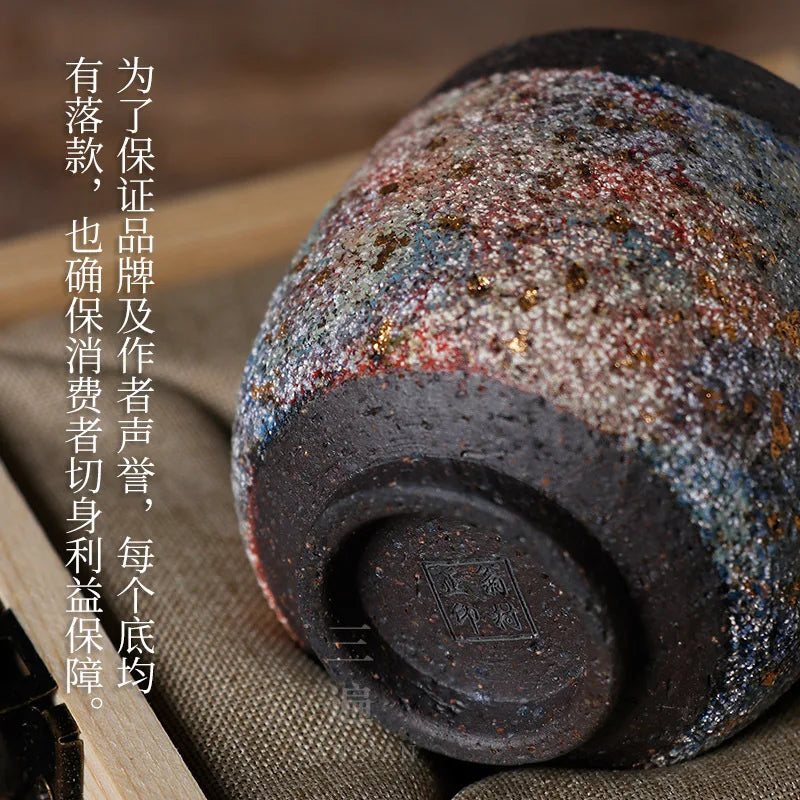 Rock Mine Tea Cup Japanese Famous Weng Murakura Tea Cup Taiwan Old Rock Clay Kung Fu Tea Set Master Single Cup